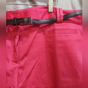WORTHINGTON Hot Pink Pants with Black Belt Women's Size 24W